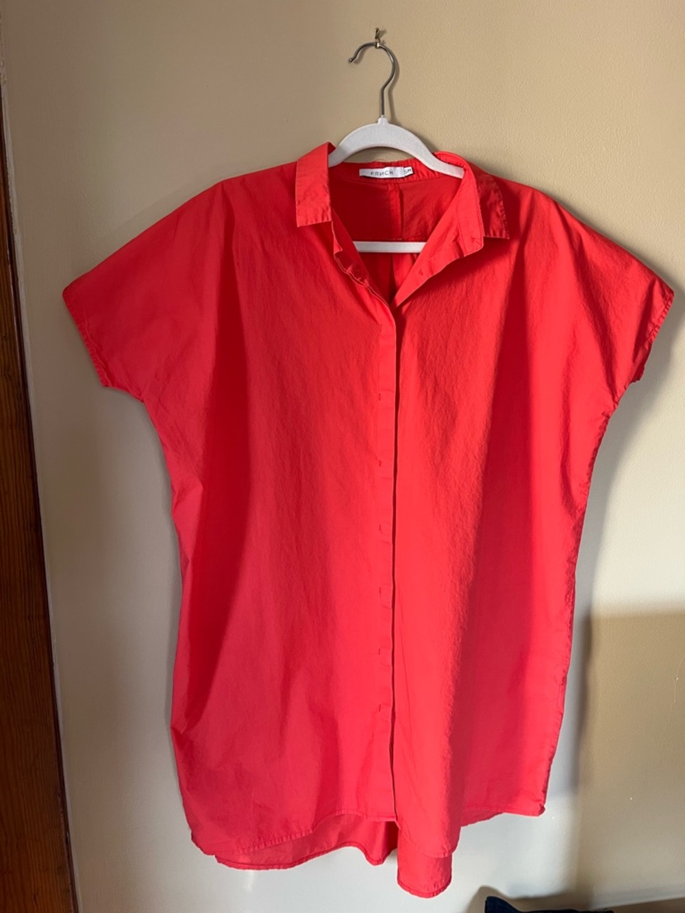 FRNCH Button-Front Shirt Dress